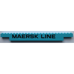 Stickered Assembly 24 x 1 x 2 with Black 'MAERSK LINE' Pattern Model Left Side (Sticker) - Set 10241 - 7 Brick 1 x 6