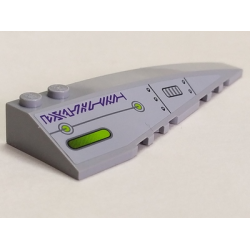 Wedge 10 x 3 Right with Alien Ship Hull Pattern (Sticker) - Set 7051