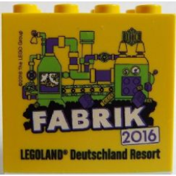 Brick 2 x 4 x 3 with Legoland Deutschland Resort Fabrik 2016 Pattern