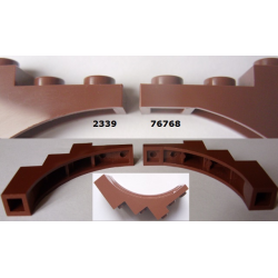 Arch 1 x 5 x 4 - Irregular Bow, Reinforced Underside - Reddish Brown