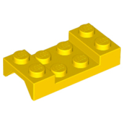 Vehicle, Mudguard 2 x 4 with Arch Studded - Yellow