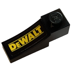 Arch 1 x 3 Inverted with Yellow DeWALT Logo Pattern Model Right Side (Sticker) - Set 76919