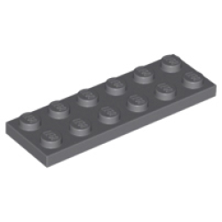 Plate 2 x 6 - Dark Bluish Gray