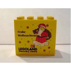 Brick 2 x 4 x 3 with Legoland Discovery Centre Frohe Weihnachten and Santa Claus Pattern Brick 2 x 4 x 3 with Legoland Discovery Centre Frohe Weihnachten and Santa Claus Pattern