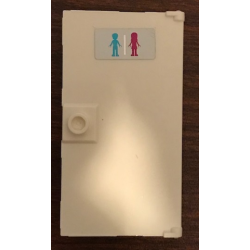Door 1 x 4 x 6 with Stud Handle with Medium Azure Boy and Magenta Girl (Unisex Restroom) Pattern (Sticker) - Set 41134 Door 1 x 4 x 6 with Stud Handle with Medium Azure Boy and Magenta Girl (Unisex Restroom) Pattern (Sticker) - Set 41134