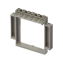 Door, Frame 2 x 8 x 6 Swivel with Bottom Notches - Dark Gray Door, Frame 2 x 8 x 6 Swivel with Bottom Notches - Dark Gray
