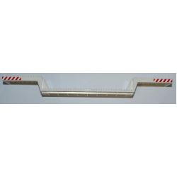 Train Base 6 x 34 Split-Level without Bottom Tubes with Red and White Danger Stripes Pattern at Each End on Both Sides (Stickers) - Set 7686
