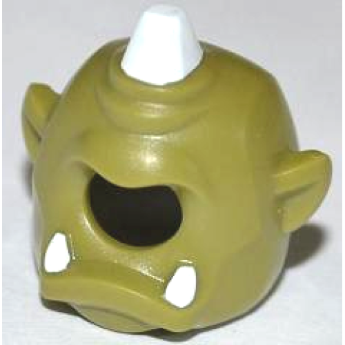 Деталь LEGO 11257pb01 Minifigure, Headgear Mask Cyclops with White Horn and White Teeth Pattern