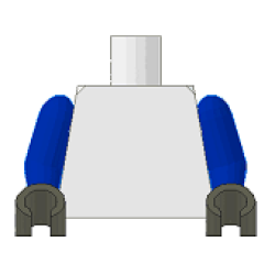 Torso Plain / Blue Arms / Dark Gray Hands Torso Plain / Blue Arms / Dark Gray Hands