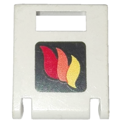 Container, Box 2 x 2 x 2 Door with Slot with Classic Fire Logo Pattern Container, Box 2 x 2 x 2 Door with Slot with Classic Fire Logo Pattern