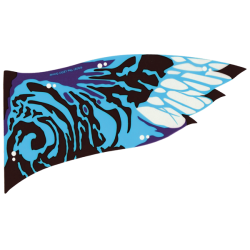 Plastic Part for Set 75572 - Wing Banshee Ikran Right with Medium Blue, Dark Brown, and Dark Purple Skin Pattern
