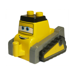 Duplo Bulldozer Body, Small with Disney Planes Drip Pattern