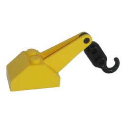 Hook Slope 45 2 x 3 x 1 1/3 Double with Arm with Black Tow Hook (3135 / 3136) - Yellow