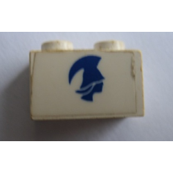 Brick 1 x 2 with Blue Britannia Logo Pattern Model Right Side (Sticker) - Set 1599