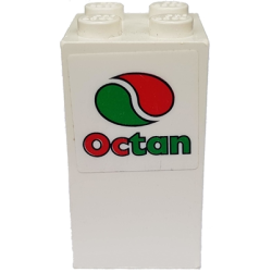 Brick 2 x 2 x 3 with Octan Logo Pattern (Sticker) - Set 7993