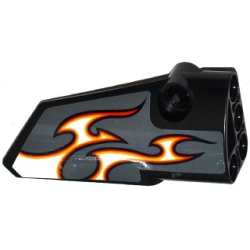 Technic, Panel Fairing # 4 Small Smooth Long, Side B with Red, Orange and White Flames on Dark Bluish Gray Background Pattern (Sticker) - Set 42046 Technic, Panel Fairing # 4 Small Smooth Long, Side B with Red, Orange and White Flames on Dark Bluish Gray Background Pattern (Sticker) - Set 42046