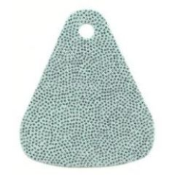 Mini Doll, Cape Cloth, Friends, Tapered with Small Top Hole with Silver Iridescent Dots Pattern - Traditional Starched Fabric - Light Aqua Mini Doll, Cape Cloth, Friends, Tapered with Small Top Hole with Silver Iridescent Dots Pattern - Traditional Starched Fabric - Light Aqua