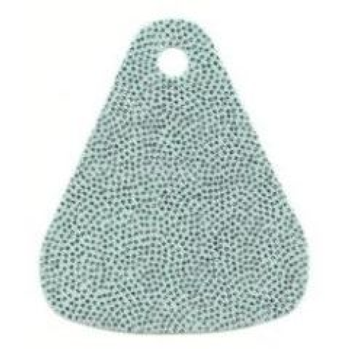 Деталь LEGO 20375 Mini Doll, Cape Cloth, Friends, Tapered with Small Top Hole with Silver Iridescent Dots Pattern - Traditional Starched Fabric - Light Aqua