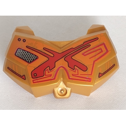 Large Figure Chest Armor Small with Red and Orange Pattern Large Figure Chest Armor Small with Red and Orange Pattern