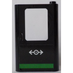 Door 1 x 4 x 5 Train Right, Thin Support at Bottom with Train Logo and Green Horizontal Line Pattern (Sticker) - Set 60154 Door 1 x 4 x 5 Train Right, Thin Support at Bottom with Train Logo and Green Horizontal Line Pattern (Sticker) - Set 60154