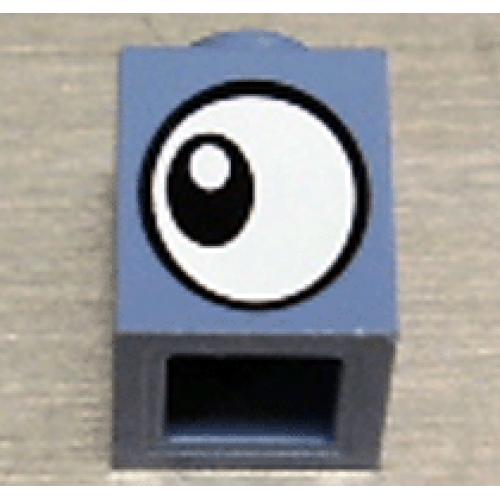 Деталь LEGO 3005px7 Brick 1 x 1 with Large White Eye with Black Pupil Pattern on Opposite Sides