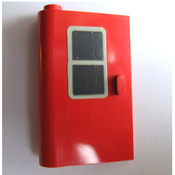 Door 1 x 3 x 4 Left with Black Window Pattern (Sticker) - Set 164