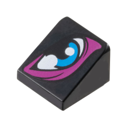 Slope 30 1 x 1 x 2/3 with Dark Azure Eye with Magenta Eye Shadow Pattern