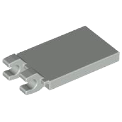 Tile, Modified 2 x 3 with 2 Clips Angled - Light Gray Tile, Modified 2 x 3 with 2 Clips Angled - Light Gray