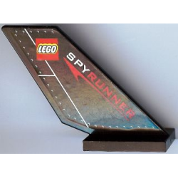 Tail Shuttle with Lego Logo and 'SPYRUNNER' Pattern on Both Sides (Stickers) - Set 3439 Tail Shuttle with Lego Logo and 'SPYRUNNER' Pattern on Both Sides (Stickers) - Set 3439