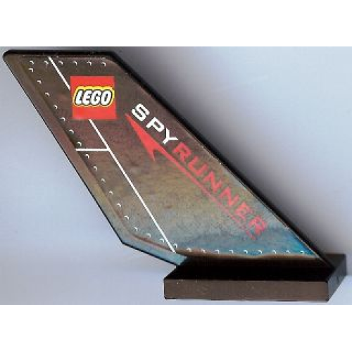 Деталь LEGO 6239pb027 Tail Shuttle with Lego Logo and 'SPYRUNNER' Pattern on Both Sides (Stickers) - Set 3439