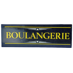 Tile 2 x 6 with Yellow 'BOULANGERIE' and White Ornaments Pattern (Sticker) - Set 910032