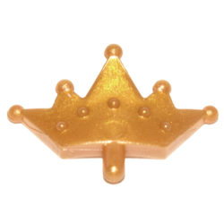 Minifigure, Crown Tiara, 5 Points, Rounded Ends