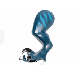 Dinosaur Leg Large (Rear) Raptor Left with Black Pin with Black Claws and Blue Stripes Pattern