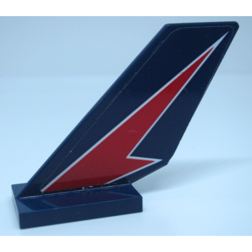 Деталь LEGO 6239pb086R Tail Shuttle with Red Lightning on Dark Blue Background Pattern Model Right Side (Sticker) - Set 60177