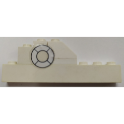 Stickered Assembly 8 x 1 x 2 1/3 with White Life Preserver Pattern Model Left Side (Sticker) - Set 709-1 - 1 Brick 1 x 2, 1 Brick 1 x 8, 1 Plate 1 x 1, 1 Plate 1 x 2, 1 Slope 45 2 x 1 without Bottom Tube Stickered Assembly 8 x 1 x 2 1/3 with White Life Preserver Pattern Model Left Side (Sticker) - Set 709-1 - 1 Brick 1 x 2, 1 Brick 1 x 8, 1 Plate 1 x 1, 1 Plate 1 x 2, 1 Slope 45 2 x 1 without Bottom Tube