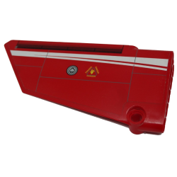 Technic, Panel Fairing #17 Large Smooth, Side A with Black Airplane Flaps and 'DANGER' Pattern (Sticker) - Set 9394 Technic, Panel Fairing #17 Large Smooth, Side A with Black Airplane Flaps and 'DANGER' Pattern (Sticker) - Set 9394