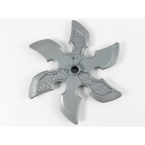 Деталь LEGO 41125 Technic Circular Saw Blade with Pin Hole and Six Teeth (Large Shuriken Throwing Star) - Dark Red