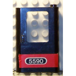 Door 1 x 4 x 5 Train Right, Thin Support at Bottom with Red Stripe and White '5590' Pattern (Sticker) - Set 5590 Door 1 x 4 x 5 Train Right, Thin Support at Bottom with Red Stripe and White '5590' Pattern (Sticker) - Set 5590