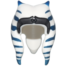 Minifigure, Headgear Headdress SW Togruta Montrals Medium with Dark Blue Stripes, Dark Silver Headband Pattern Minifigure, Headgear Headdress SW Togruta Montrals Medium with Dark Blue Stripes, Dark Silver Headband Pattern