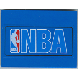 Slope 10 6 x 8 with NBA Logo Blue Pattern (Sticker) - Sets 3432 / 3433 - Blue Slope 10 6 x 8 with NBA Logo Blue Pattern (Sticker) - Sets 3432 / 3433 - Blue