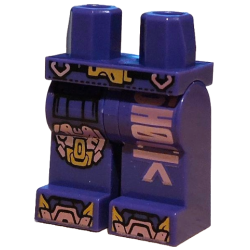 Hips and Legs with Black Belt, Pocket and Stitches, Gold and Metallic Pink Buckle, Knee Pad, '5H0C|<' and Shoe Tips Pattern Hips and Legs with Black Belt, Pocket and Stitches, Gold and Metallic Pink Buckle, Knee Pad, '5H0C|<' and Shoe Tips Pattern