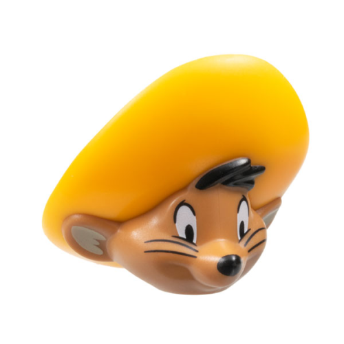 Деталь LEGO 75033pb01 Minifigure, Head, Modified Looney Tunes Speedy Gonzales with Bright Light Orange Hat, Black Nose and Whiskers Pattern