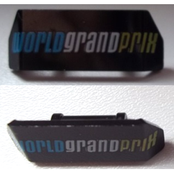 Vehicle, Spoiler with Bar Handle with 'WORLD GRAND PRIX' Pattern - Black Vehicle, Spoiler with Bar Handle with 'WORLD GRAND PRIX' Pattern - Black
