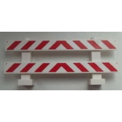 Fence 1 x 8 x 2 2/3 with Red and White Danger Stripes (Small Red Corners) Pattern (Stickers) - Set 60026 Fence 1 x 8 x 2 2/3 with Red and White Danger Stripes (Small Red Corners) Pattern (Stickers) - Set 60026