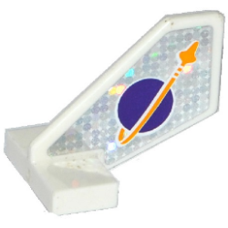 Tail Shuttle, Small with Classic Space Logo with Bright Light Orange Arrow Pattern (Sticker) - Set 41128