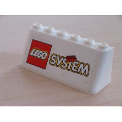 Windscreen 2 x 6 x 2 with LEGO System Logo Pattern (Sticker) - Sets 3308 / 3309 Windscreen 2 x 6 x 2 with LEGO System Logo Pattern (Sticker) - Sets 3308 / 3309