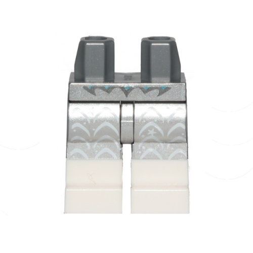 Деталь LEGO 970c00pb0975 Hips and Legs with White Curved Lines, Stars, Dots and Boots Pattern