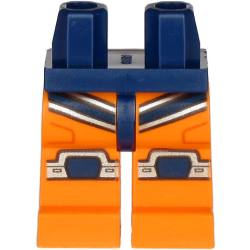 Hips and Orange Legs with Dark Blue and Silver Wetsuit Stripes and Knee Pads Pattern Hips and Orange Legs with Dark Blue and Silver Wetsuit Stripes and Knee Pads Pattern