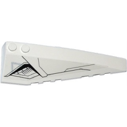 Wedge 10 x 3 Right with Black Lines Avengers Quinjet Pattern (Sticker) - Set 76032
