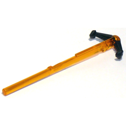 Projectile Arrow, Bar 8L with Molded Flexible Rubber Black Grappling Hooks Pattern (Spring Shooter Harpoon) - Trans-Orange